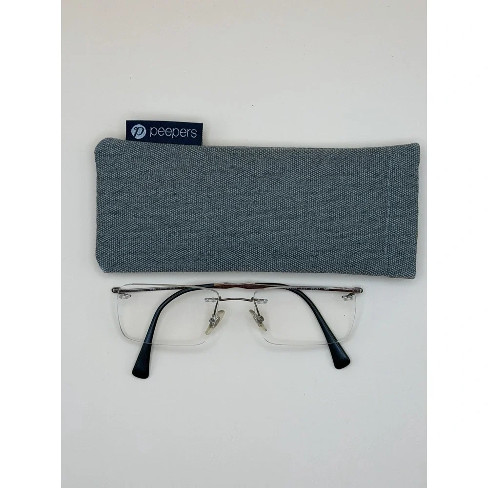 Ray-Ban RB8755 1128 Matte Gunmetal Rimless Eyeglasses Frame Square 56-17)